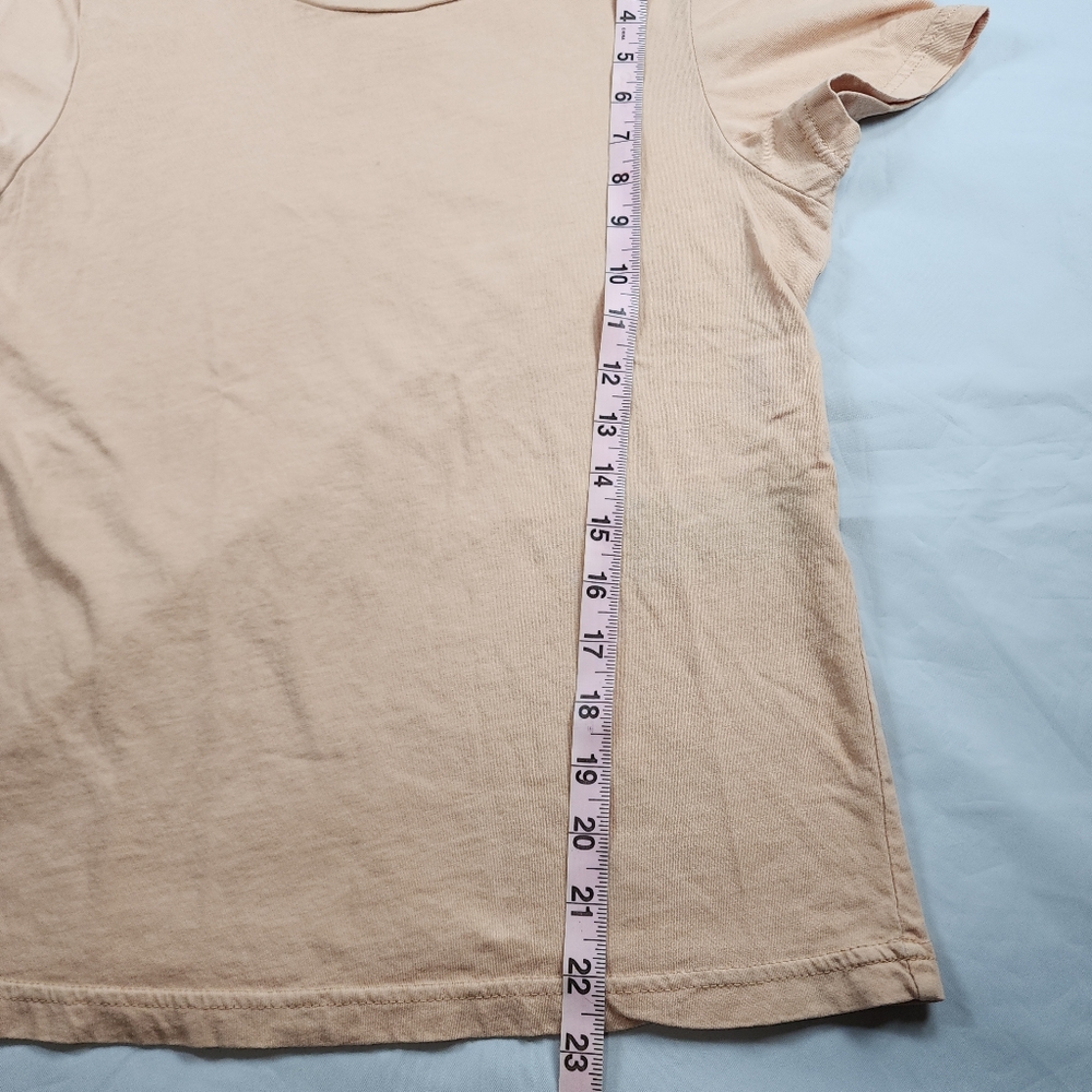 7 Diamonds Cream Tan Cotton Crewneck T Shirt Lightweight Basic Size XS - Picture 6 of 9